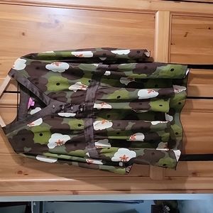 Floral sheer boho top 3X